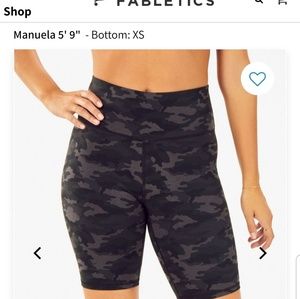 Fabletics camo biker shorts